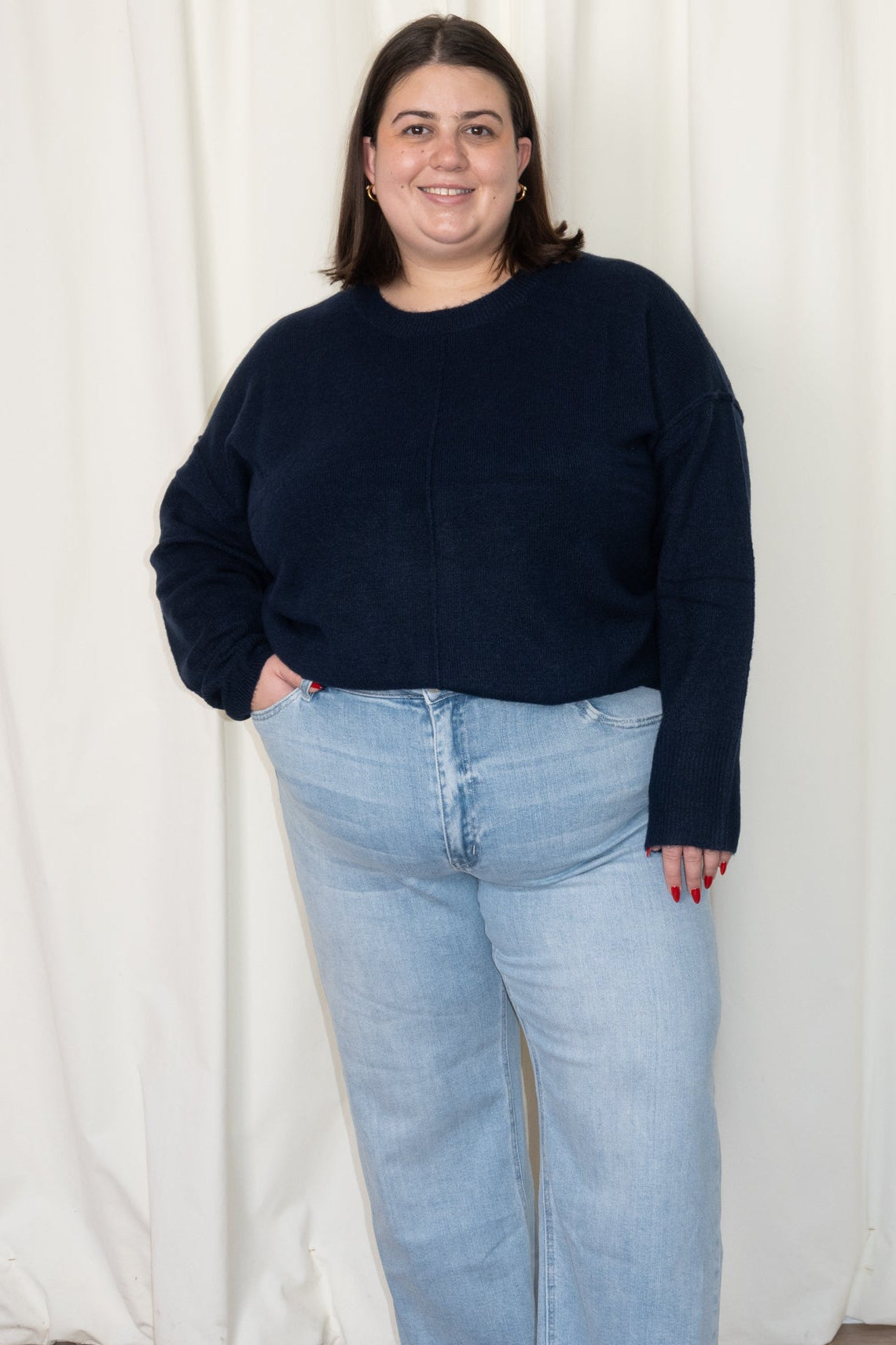 CURVE Exposed seam pullover