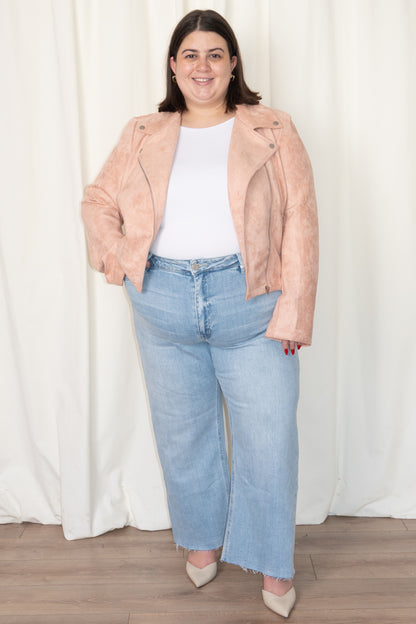 CURVE Faux Suede Moto Jacket