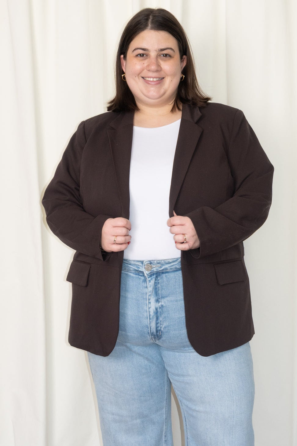 CURVE Sakira Chocolate Blazer