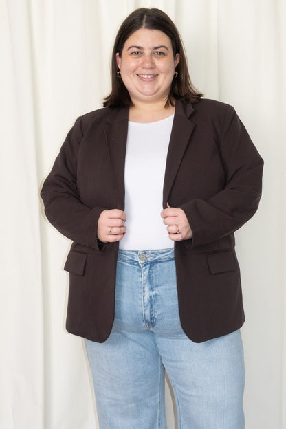 CURVE Sakira Chocolate Blazer