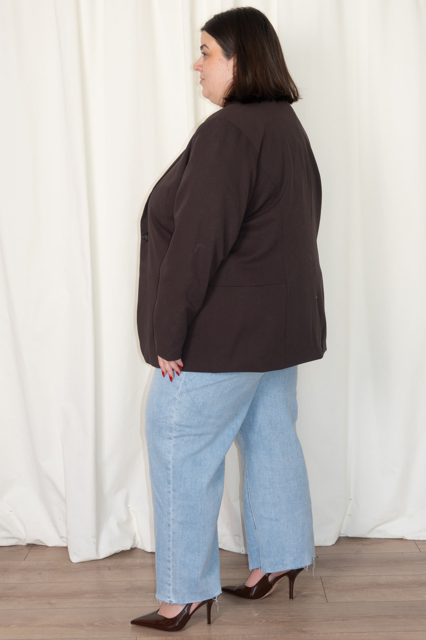 CURVE Sakira Chocolate Blazer