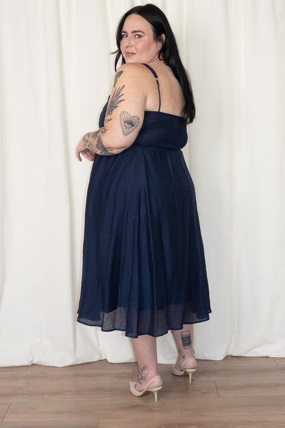 Square Neck Midi Dress (S-3X)