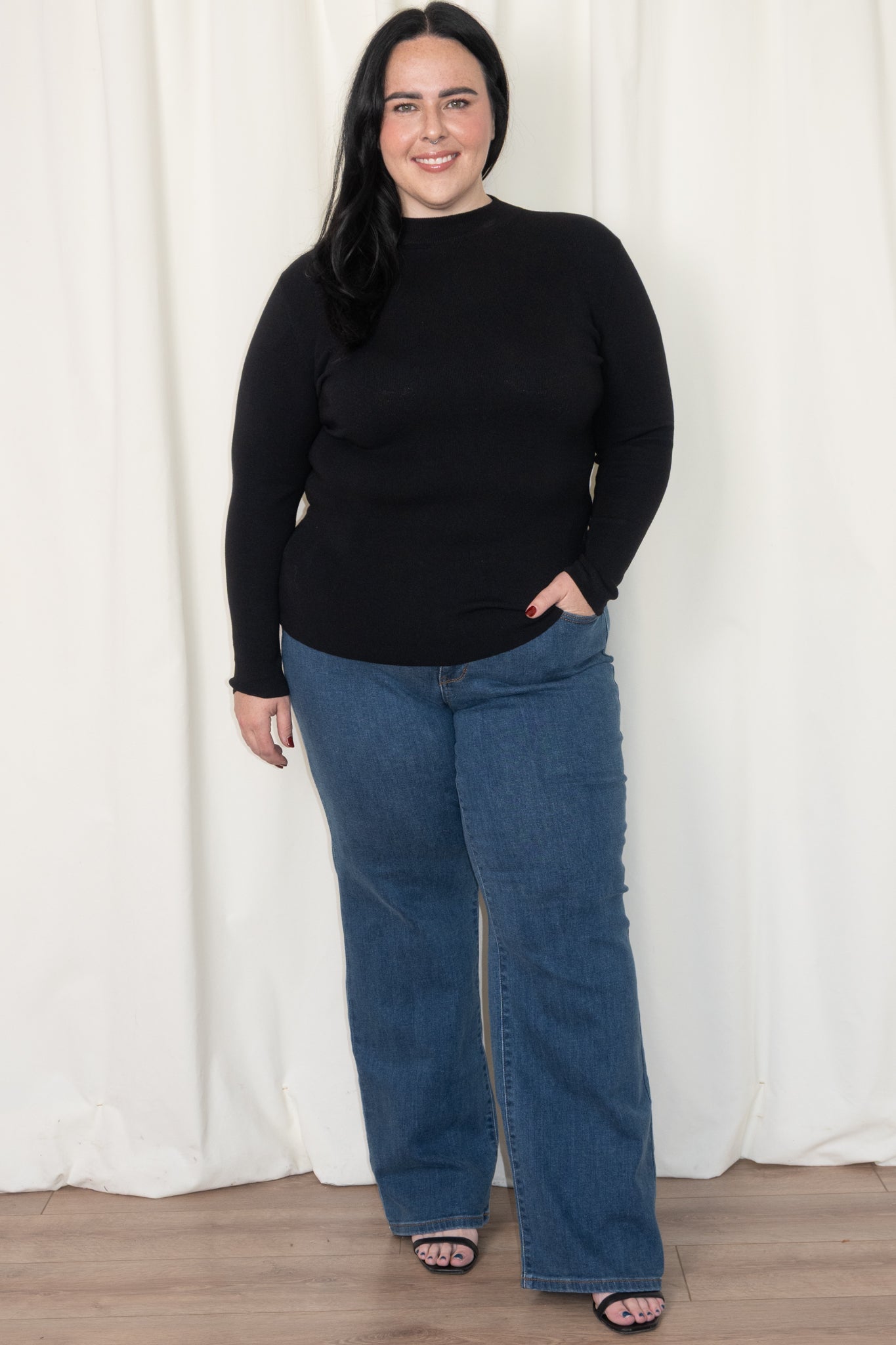 CURVE Mockneck Sweaterknit Top