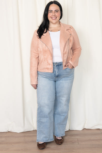 CURVE Faux Suede Moto Jacket