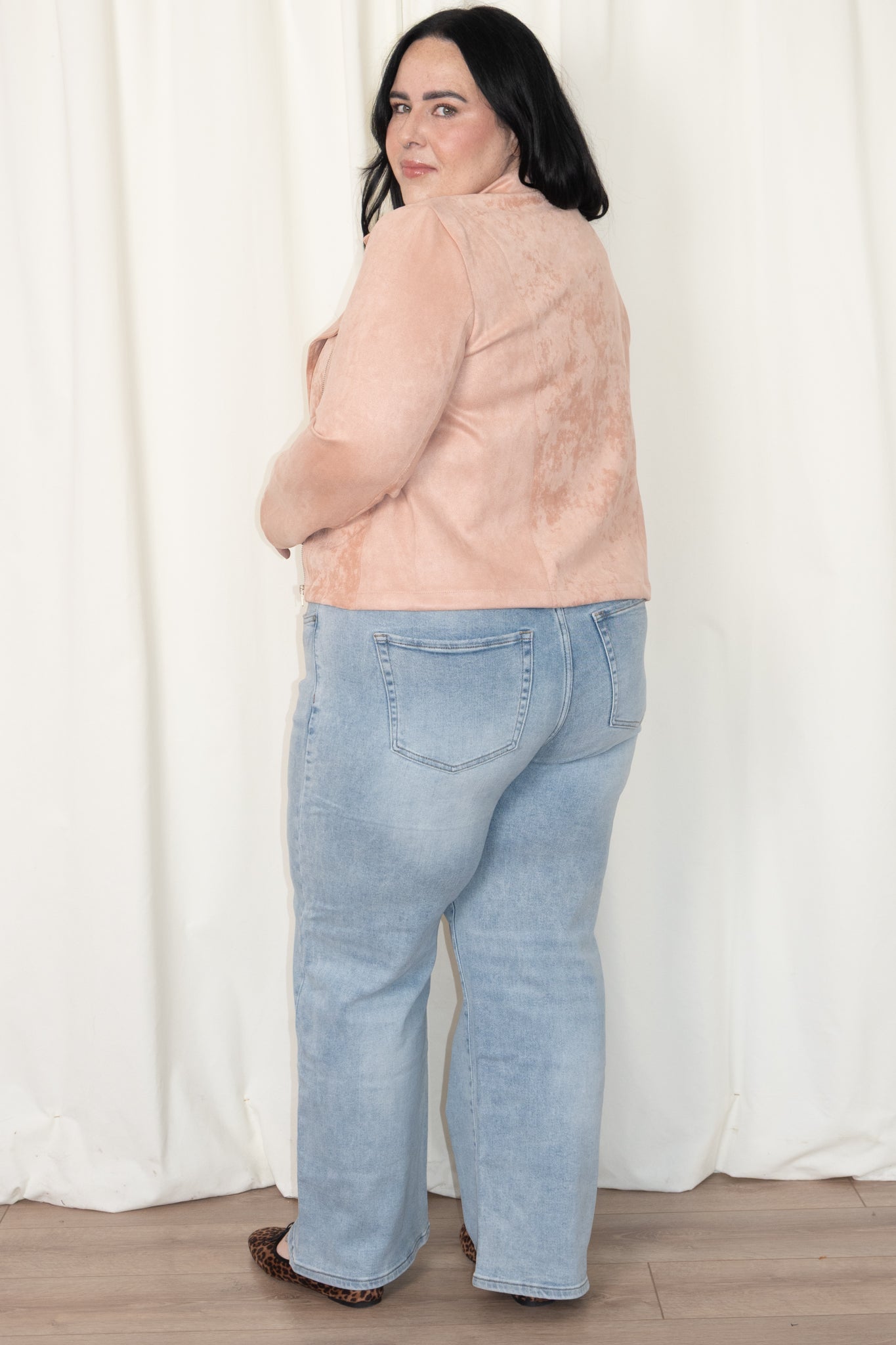 CURVE Faux Suede Moto Jacket