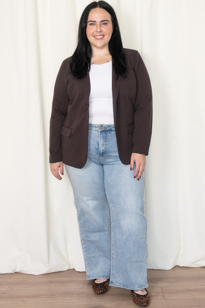 CURVE Sakira Chocolate Blazer