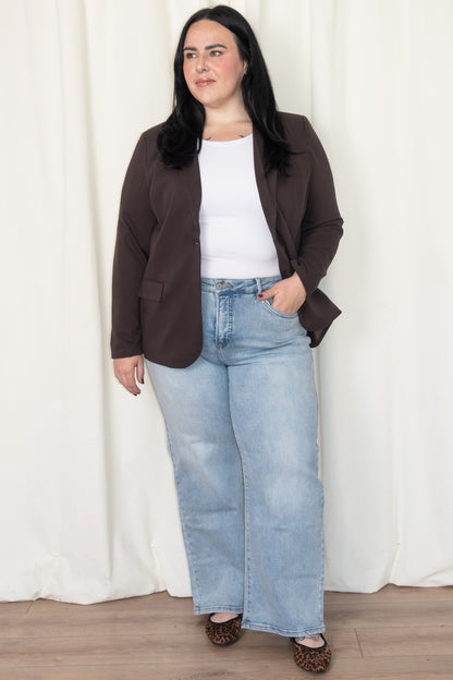 CURVE Sakira Chocolate Blazer