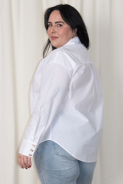 CURVE Bow Poplin Blouse