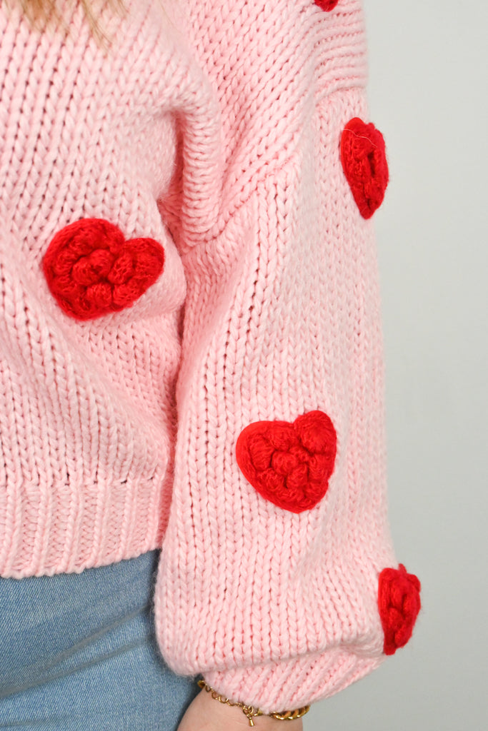 Valentines day heart cardigan knit sweater plus size Canada Winnipeg Manitoba 1X 2X 3X