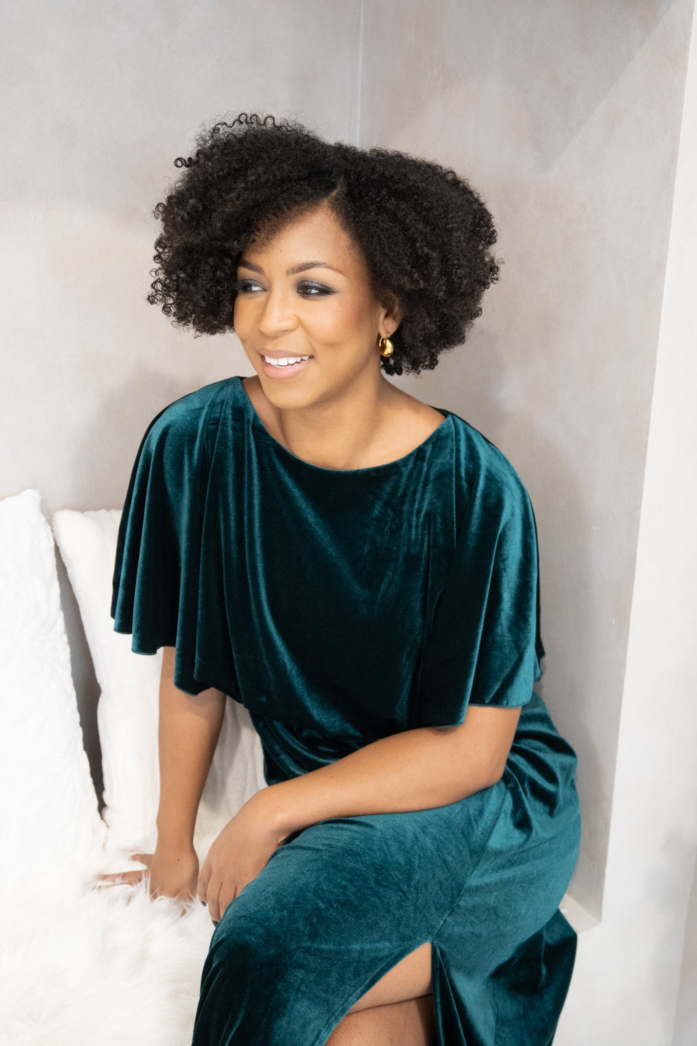 Velvet Cape Maxi Dress (S-3X)