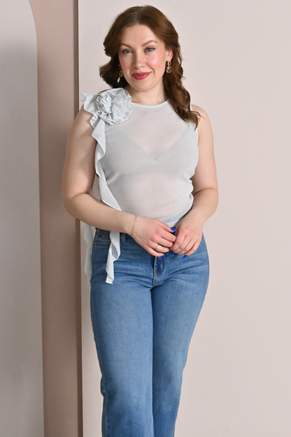 Rosette Sheer Tank