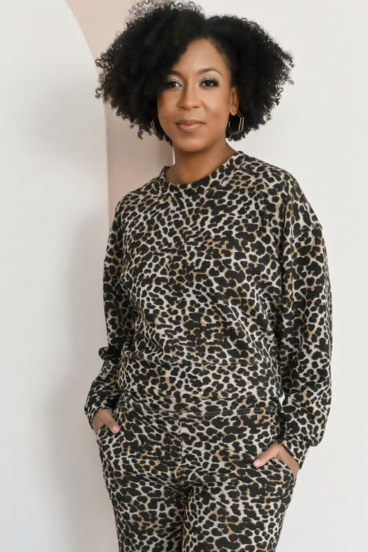 Lucie Leopard Pullover