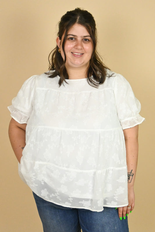 plus size white top. winnipeg manitoba canada