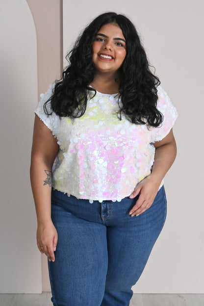 Plus size sequin top, Plus size bachelorette outfit 