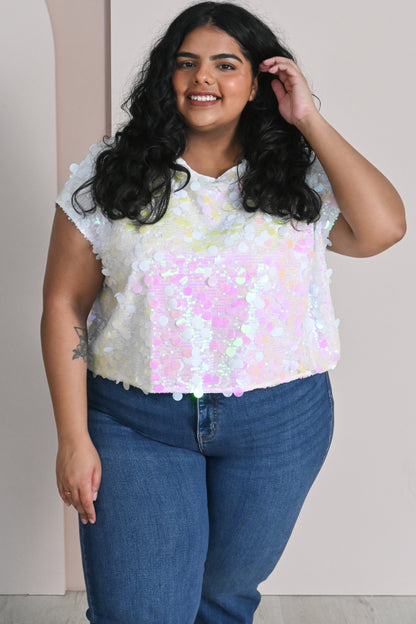 Plus size sequin top, Plus size bachelorette outfit 