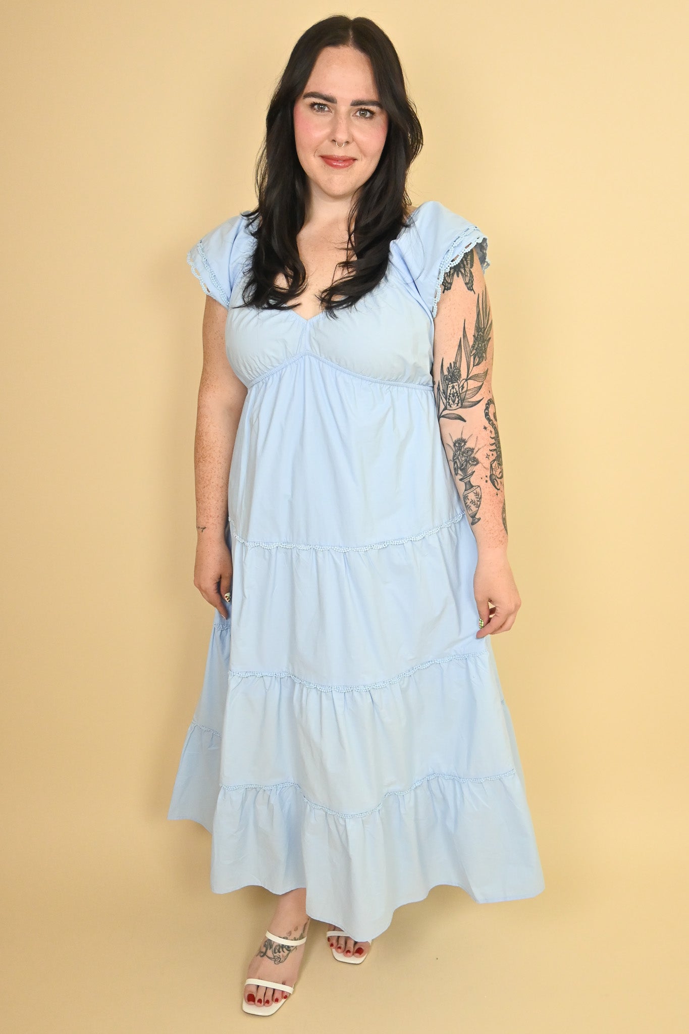 Baby Blue Maxi Dress (S-3X)