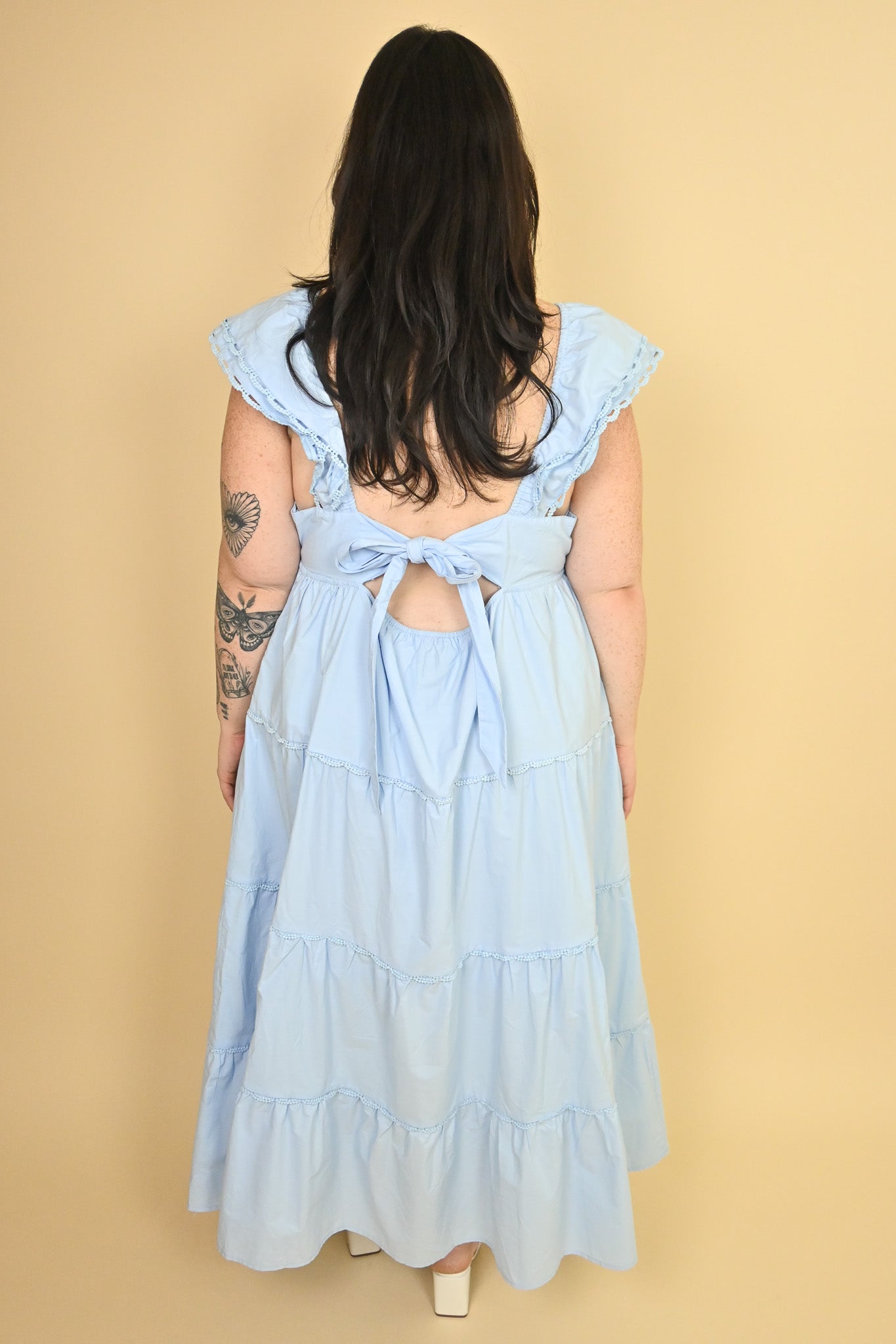 Baby Blue Maxi Dress S 3X 2X Blue