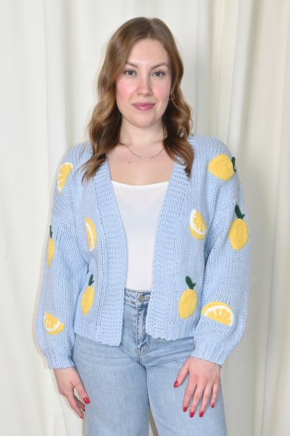 Lemon Cardigan (S-3X)