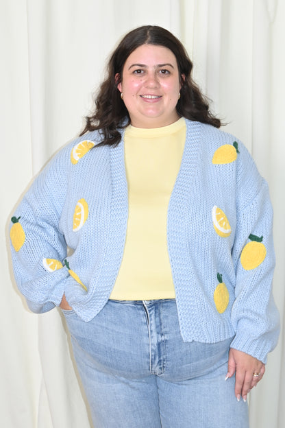 Lemon Cardigan (S-3X)