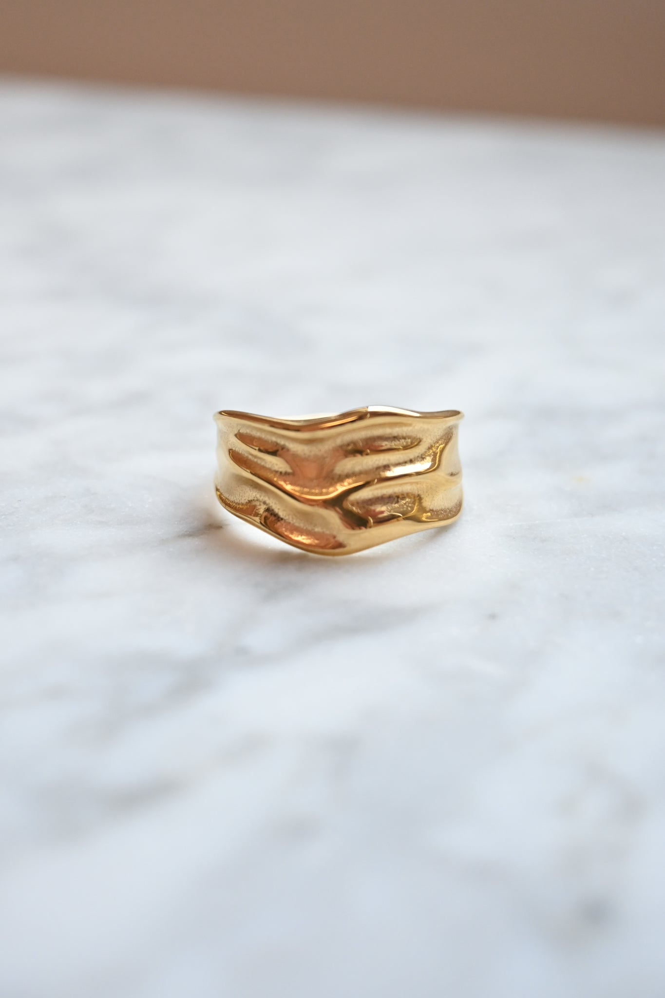 Textured Wide Band Ring