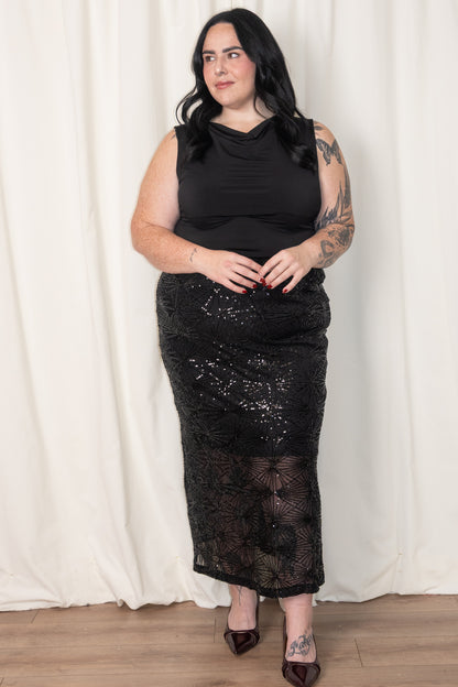 CURVE Minna Sequin Skirt