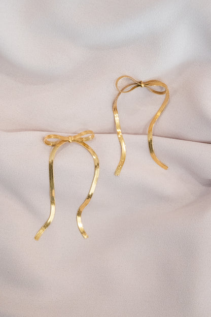 Bow Chain Earrings