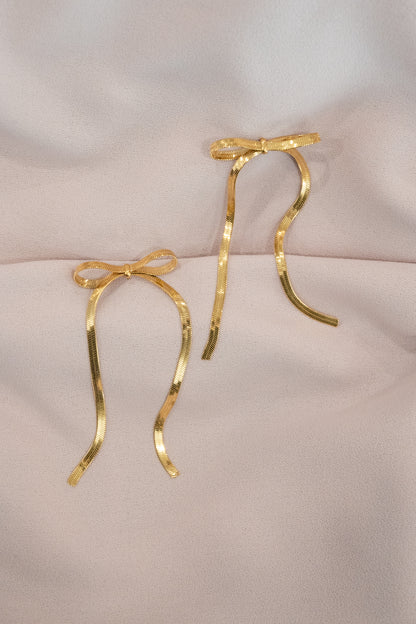 Bow Chain Earrings