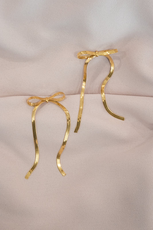 Bow Chain Earrings