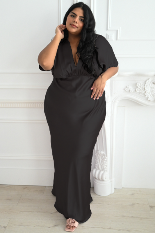 Satin Maxi Dress (S-3X)