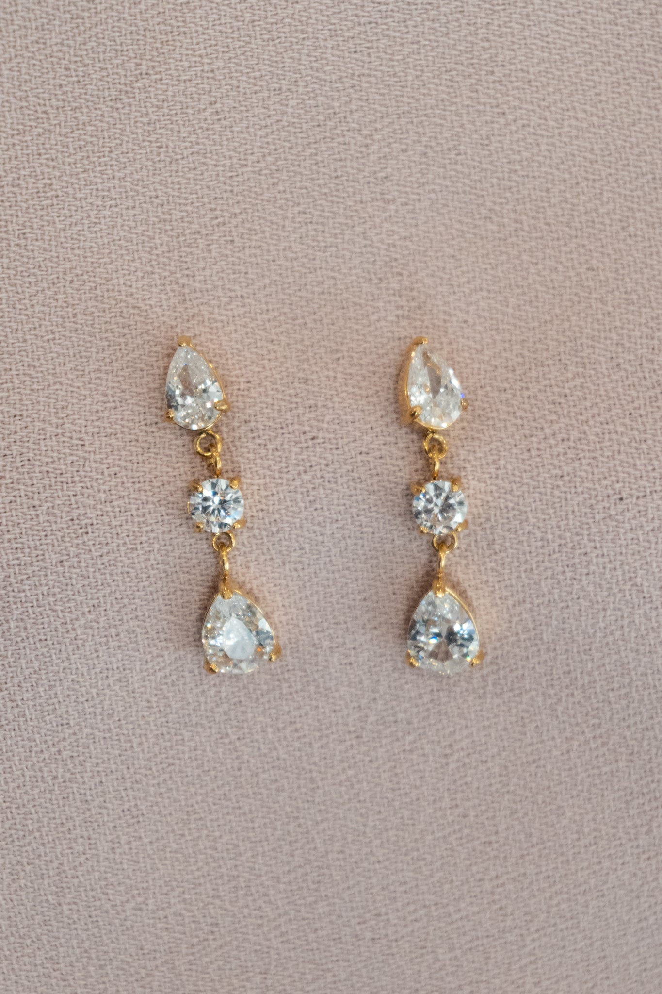 Three Stone Drop Earring