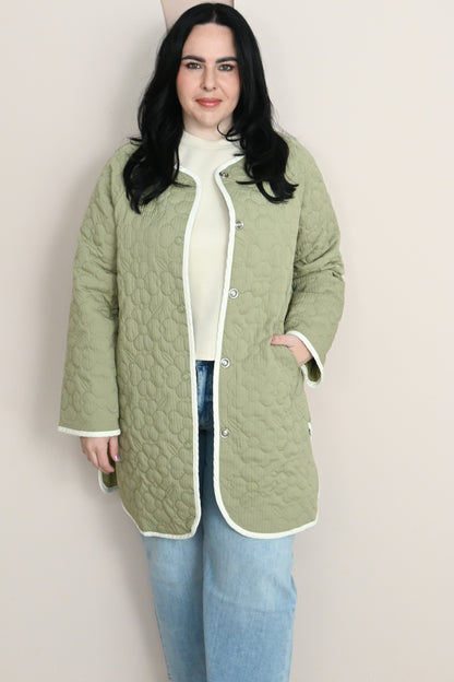 Floral Quilted Jacket (S-3X)