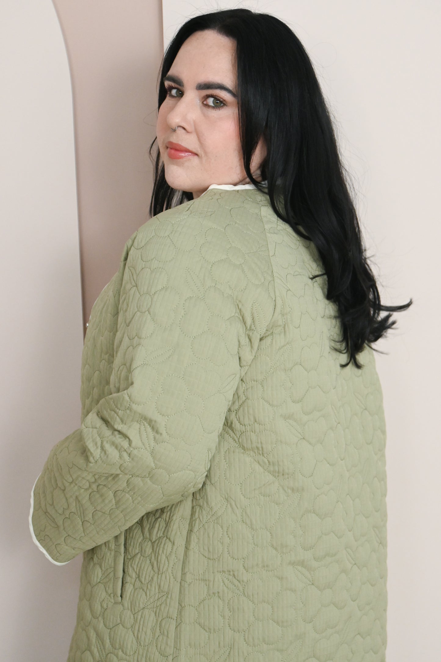 Floral Quilted Jacket (S-3X)