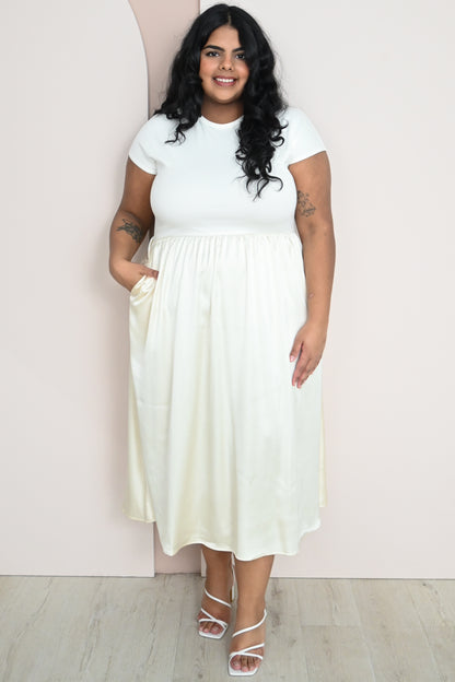 CURVE Satin T-shirt Dress