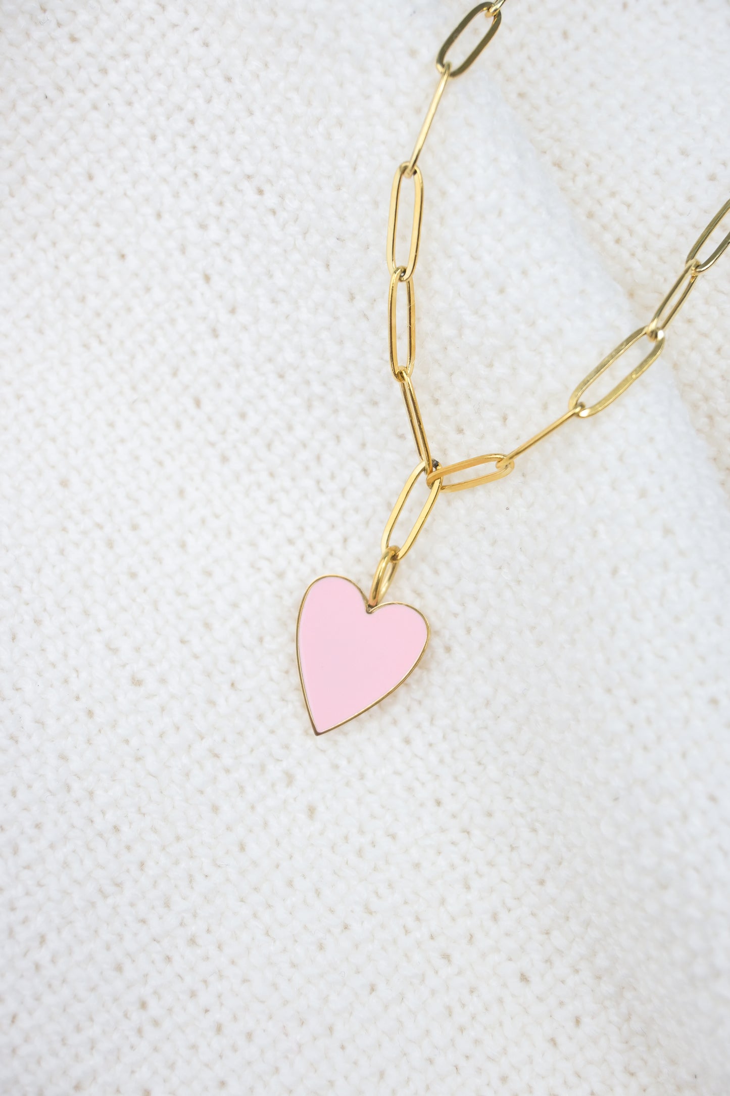 Heart Paperclip Chain Necklace