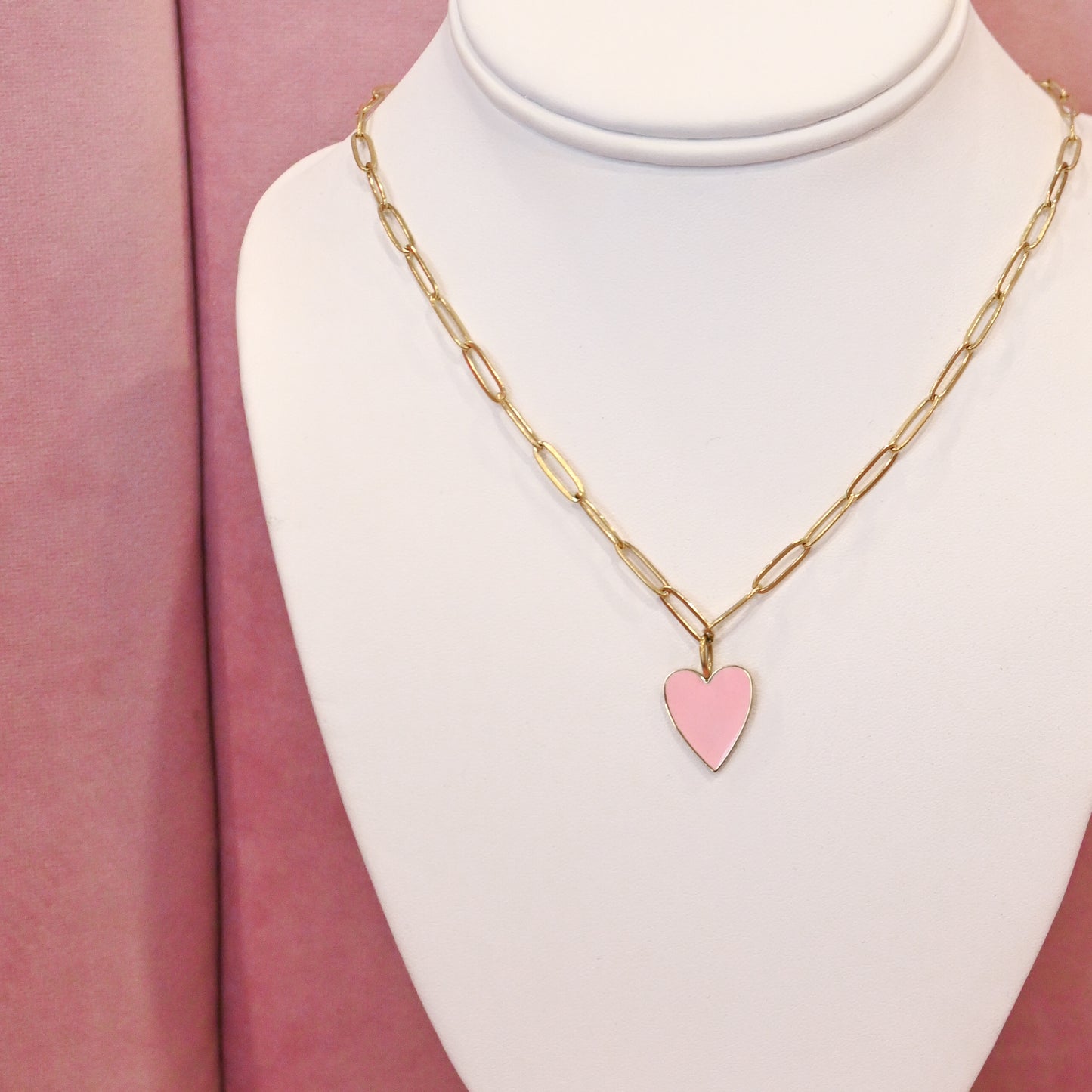 Heart Paperclip Chain Necklace