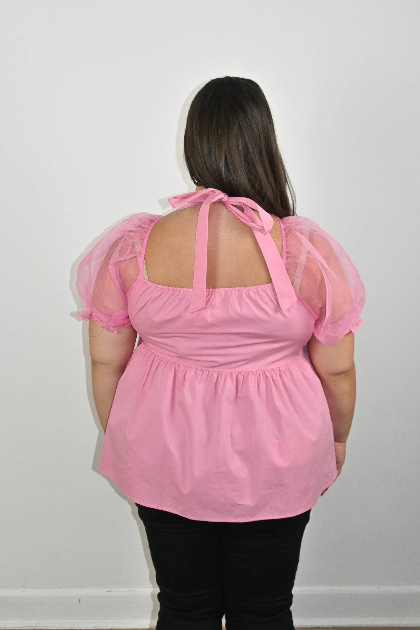 Puff Sleeve Babydoll Top S 3X Valencia Boutique