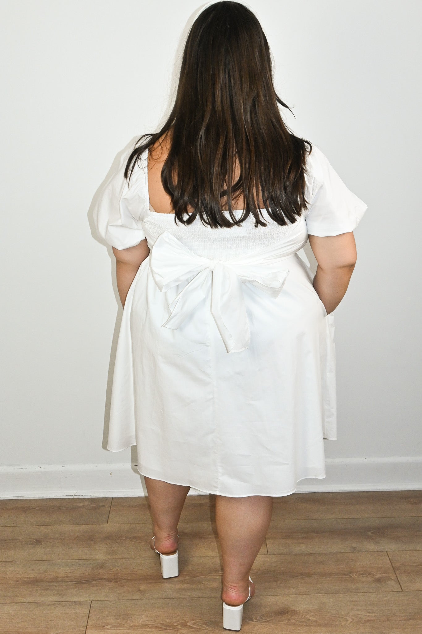 PLus size White dress for bachelorette party, bridal shower or engagemenet party