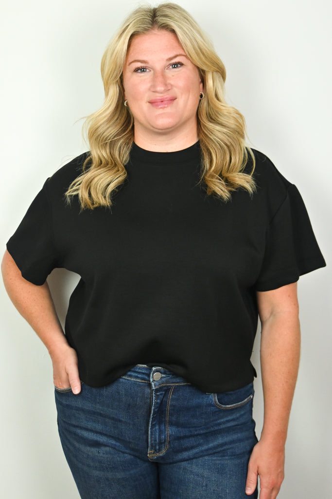 RD Style TEss top Black Super soft basic tee