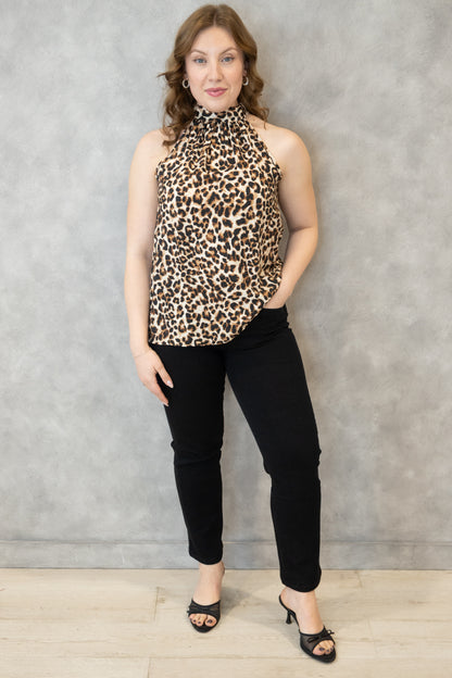 Leopard Halter Top (S-3X)