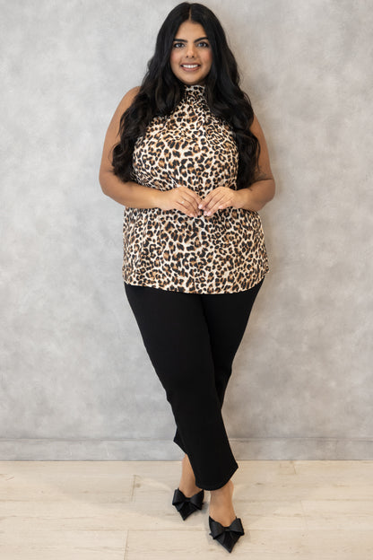 Leopard Halter Top (S-3X)