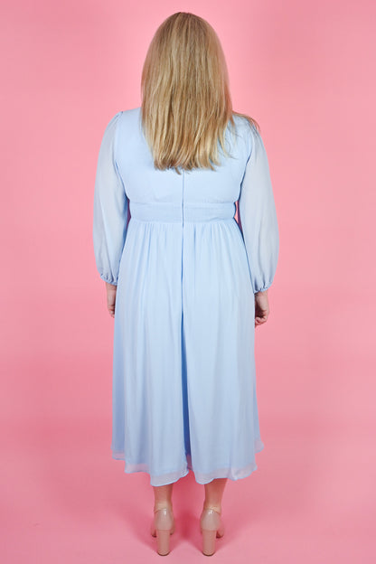 Plus size Everpretty Baby Blue chiffon Dress