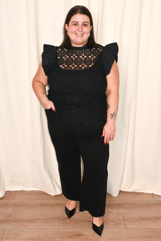 CURVE Crochet Lace Top