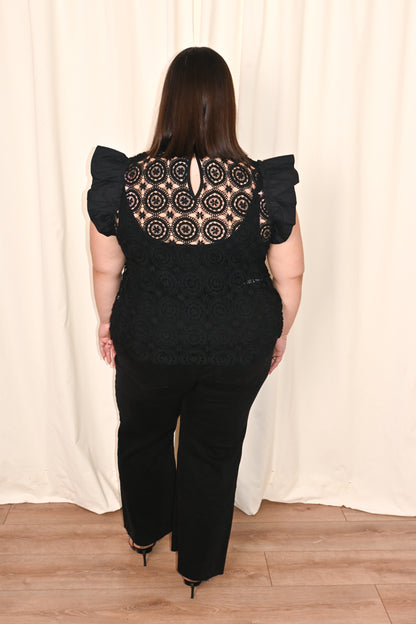 CURVE Crochet Lace Top