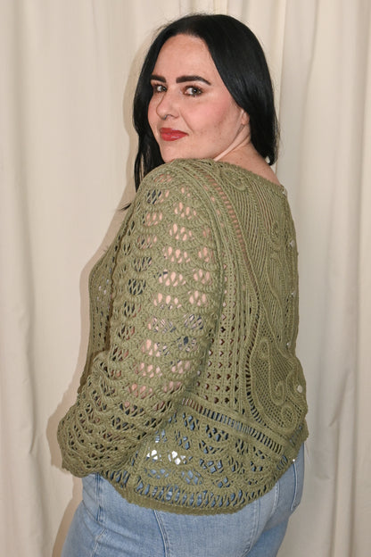 CURVE Crochet LS Top