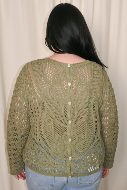 CURVE Crochet LS Top