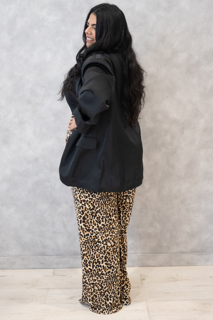 Leopard Plisse Pant (S-3X)