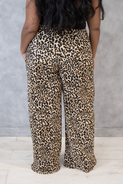 Leopard Plisse Pant (S-3X)