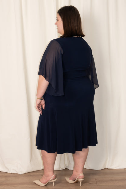 Mother of the bride and groom dress Winnipeg, winnipeg dresses. wedding guest dress. Funeral dress winnipeg, Navy blue joseph ribkoff dress, 