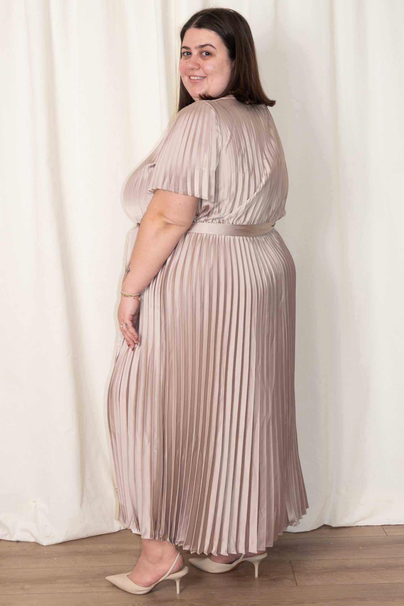 Pleated Fit and Flare Dress (S-XXL)