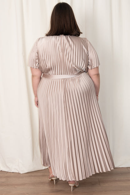 Pleated Fit and Flare Dress (S-XXL)